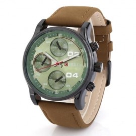 CURREN 8207 CASUAL MALE QUARTZ WATCH WITH DECORATIVE SUB-DIAL (GREEN)