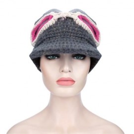 CUTE SUNGLASSES DECORATION GIRLS WARM KNITTED HAT (GRAY)