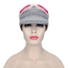 CUTE SUNGLASSES DECORATION GIRLS WARM KNITTED HAT (LIGHT GRAY)