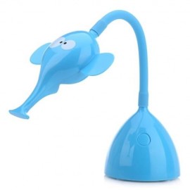 DC 5V 6W CARTOON SNAIL NIGHT LIGHT EYE PROTECTION RECHARGEABLE LED TABLE LAMP (LAKE BLUE)