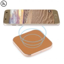 HOCO CW2 PU LEATHER ALUMINUM ALLOY FRAME QI WIRELESS CHARGER FOR QI-ENABLED DEVICES (GOLDE