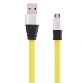 MICRO USB ALUMINUM ALLOY NOODLE TRANSFER DATA SYNCHRONIZATION CHARGING CORD 1M (FLUORESCEN