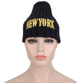 STYLISH LETTER PRINT SOLID COLOR LADIES KNITTED HAT (CADETBLUE)