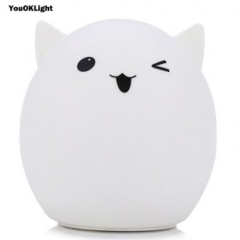 YOUOKLIGHT DC 5V 0.4W LED USB RECHARGEABLE NIGHT CUTE LIGHT COLOR CHANGING BEDSIDE LAMP (W
