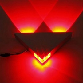 YOUOKLIGHT TRIANGLE 3W LED WALL LAMP NIGHT LIGHT (RED)