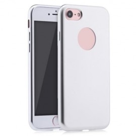 FROSTED ELECTROPLATE PLATING TPU PROTECTIVE BACK COVER FOR IPHONE 7 4.7 INCH (SILVER)