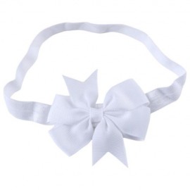 CHARMING BABY GIRL CHILD BOWKNOT STRIPED SWALLOW TAIL ELASTIC HEADWEAR HEADBAND (WHITE)