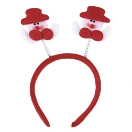 SWEET CHRISTMAS GIFT CARTOON DESIGN HEADWEAR ELASTIC DOUBLE HEAD BUCKLE HEADBAND (SNOWMAN)
