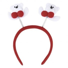 SWEET CHRISTMAS GIFT CARTOON DESIGN HEADWEAR ELASTIC DOUBLE HEAD BUCKLE HEADBAND (BEAR PAT