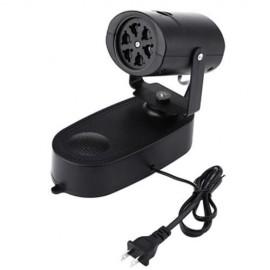 AC 250V 5W LED STAGE LIGHT HALLOWEEN PROJECTOR WITH 4PCS SWITCHABLE PATTERN LENS (BLACK)