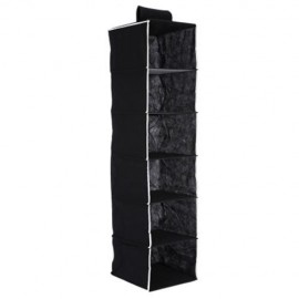 NON-WOVEN FABRIC WARDROBE CLOSET STORAGE BAG MULTI-LAYER HANGING CLOTHES SPACE SAVING POCK