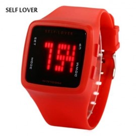 SELF LOVER HZ492 UNISEX LED DIGITAL WATCH SILICONE STRAP DATE DISPLAY WATER RESISTANCE WRI