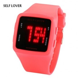 SELF LOVER HZ492 UNISEX LED DIGITAL WATCH SILICONE STRAP DATE DISPLAY WATER RESISTANCE WRI
