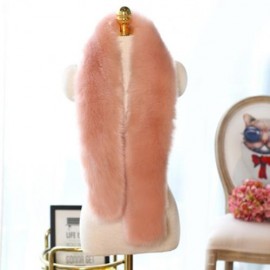 FAUX FUR LONG SCARF (ORANGEPINK)