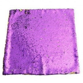 40 X 40CM FASHION DIY TWO TONE GLITTER SEQUINS THROW PILLOW DECORATIVE CUSHION COVER (PURP