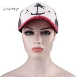 ZHENYUEQI CASUAL PATTERN PRINT UNISEX COLOR BLOCK CAP (WATERMELON RED)