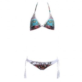 SEXY LACE BRAIDED BIKINI SET LOW WAIST WOMEN SWIMWEAR BATHING SUIT (COLORMIX)