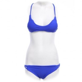 SEPARATED SWIMWEAR SWIMSUIT SEXY WOMEN BIKINI SET BATHING SUIT (BLUE)