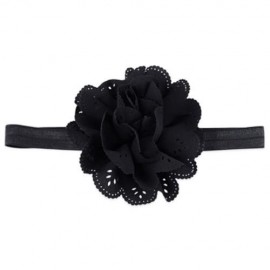 SWEET BABY CHILD FLOWER SHAPE HOLLOW DESIGN ELASTIC HEADBAND (BLACK)