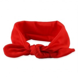 CUTE GIRL CHILD BOWKNOT ANIMAL RABBIT EAR SHAPE ELASTIC HEADWEAR HEADBAND (RED)