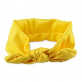 CUTE GIRL CHILD BOWKNOT ANIMAL RABBIT EAR SHAPE ELASTIC HEADWEAR HEADBAND (YELLOW)