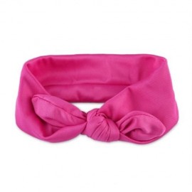 CUTE GIRL CHILD BOWKNOT ANIMAL RABBIT EAR SHAPE ELASTIC HEADWEAR HEADBAND (ROSE MADDER)