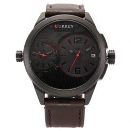 CURREN 8249 DOUBLE MOVEMENTS BUSINESS MALE QUARTZ WATCH WITH BIG DIAL (BLACK)