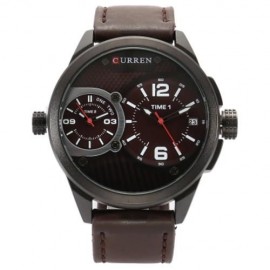 CURREN 8249 DOUBLE MOVEMENTS BUSINESS MALE QUARTZ WATCH WITH BIG DIAL (WHITE)