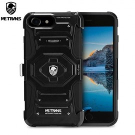 METRANS THREE-PIECE CASE ANTI-KNOCKING ANTI-FALLING PC SHELL COVER FOR IPHONE 7 (BLACK)