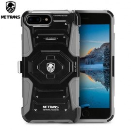 METRANS THREE-PIECE CASE ANTI-KNOCKING ANTI-FALLING PC SHELL COVER FOR IPHONE 7 PLUS (GRAY