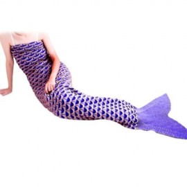 CHARMING MERMAID SHAPE GEOMETRIC DESIGN SMALL POCKET PATTERN BLANKET (PALE PINKISH GREY)