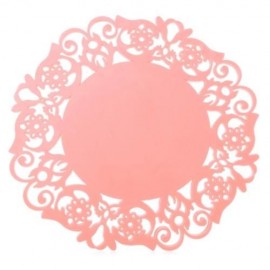 MULTIPURPOSE SILICONE HOLLOW NON-SLIP HEAT RESISTANT PAD MAT (PINK)