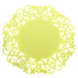 MULTIPURPOSE SILICONE HOLLOW NON-SLIP HEAT RESISTANT PAD MAT (YELLOW)