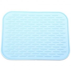 MULTIPURPOSE SILICONE FLEXIBLE NON-SLIP HEAT RESISTANT PAD MAT (LAKE BLUE)