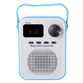 CR - X3 FM RADIO WIRELESS BLUETOOTH SPEAKER WITH TF CARD SLOT AUX INPUT USB PORT (LAKE BLU