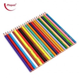 MAPED 24 COLORS TRIANGLE ROD WOODEN COLORED PENCIL FOR CHILDREN (COLORMIX)