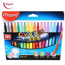 MAPED 18 COLORS WATERCOLOR BRUSH PEN WATER BASED MARKER FOR DAILY USING (COLORMIX)