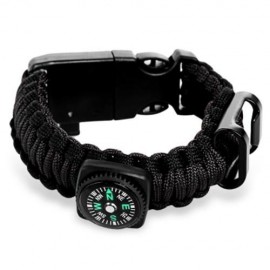 OUTDOOR MULTIFUNCTIONAL EMERGENCY SURVIVAL PARACHUTE BRACELET WITH COMPASS WHISTLE BLADE (