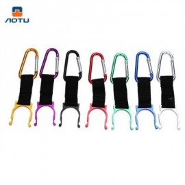 Aotu 5pcs Outdoor Camping Hiking Water Bottle Holder Carabiner Hook Clip (COLORMIX)