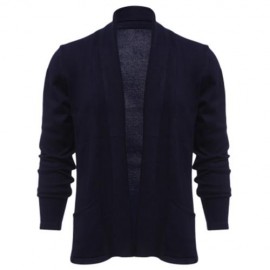 CASUAL SOLID COLOR MALE LONG SLEEVE KNITWEAR (CADETBLUE)