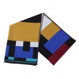 VINTAGE GRID DESIGN COLOR BLOCK OVERSIZE LADIES WARM SHAWL (RED)