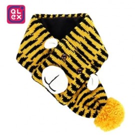 QULEXING CUTE KNITTED TIGER SCARF FOR BOYS (YELLOW AND BLACK)
