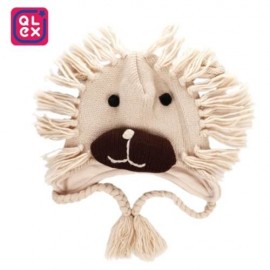 QULEXING CUTE ANIMAL DESIGN KNITTED HAT FOR CHILD (YELLOWISH PINK)