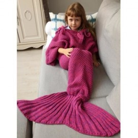 WINTER SLEEPING BAG BED THROW WRAP MERMAID BLANKET (ROSE RED)