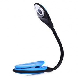 YOUOKLIGHT 0.2W CLIP FIXTURES LED DESK LIGHT READING LAMP (BLACK AND BLUE)
