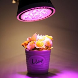 AC 85 - 265V E27 12W 1080LM FULL SPECTRUM LED GROW LIGHT WITH 12 LEDS (WHITE AND BLACK)