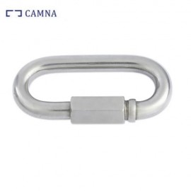 CAMNA 8MM 22KN O-SHAPE STAINLESS STEEL SCREW GATE CARABINER ROCK CLIMBING SAFETY BUCKLE (S
