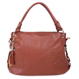 GUAPABIEN FASHIONABLE HANDBAG TOTE SHOULDER MESSENGER CROSSBODY BAG FOR WOMEN (BROWN)