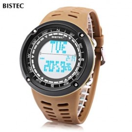 BISTEC 006 MALE DIGITAL WATCH LED DISPLAY ALARM STOPWATCH 3ATM MEN SPORT WRISTWATCH (COFFE