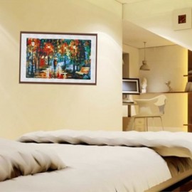 50 X 30CM 5D RAINY DAY LANDSCAPE DRILLED NEEDLEWORK DIY DIAMOND PAINTING CROSS STITCH WALL